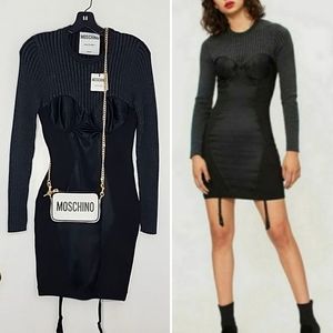 Moschino couture corset knitt fitted dress New with tags